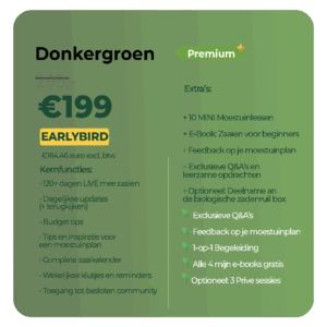 Zaai Maar Mee - Donkergoen ⭐